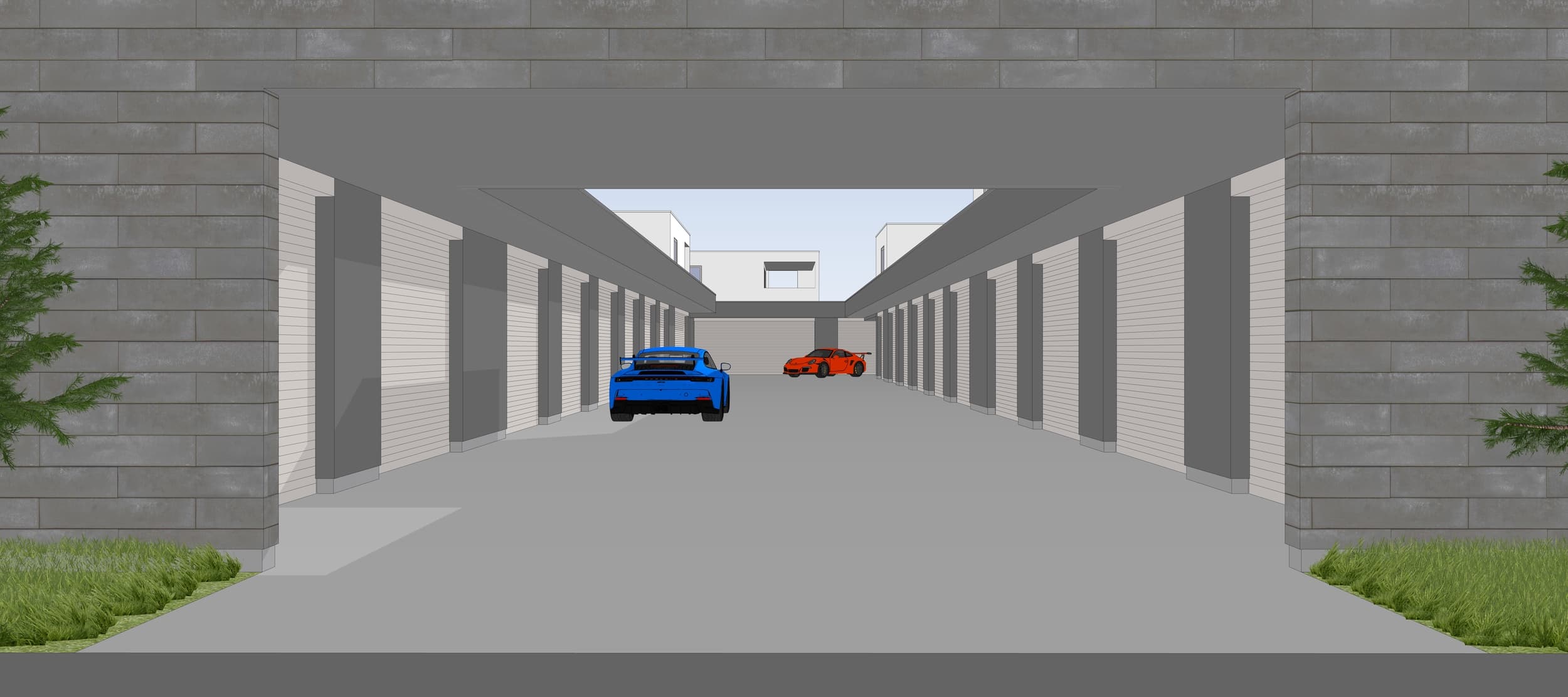 ナイトシーンのドラマチックなライトトンネル